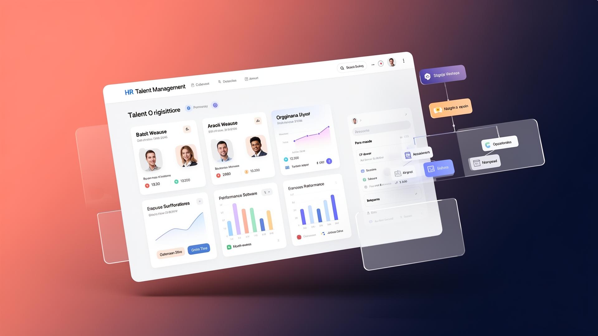 Dashboard de BloomlyHR mostrando gestión de talento humano